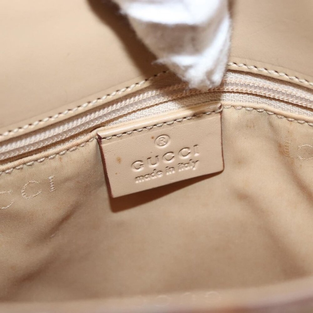Authentic GUCCI Jackie Shoulder Bag Leather Beige Silver 001 3875 - Picture 8 of 16